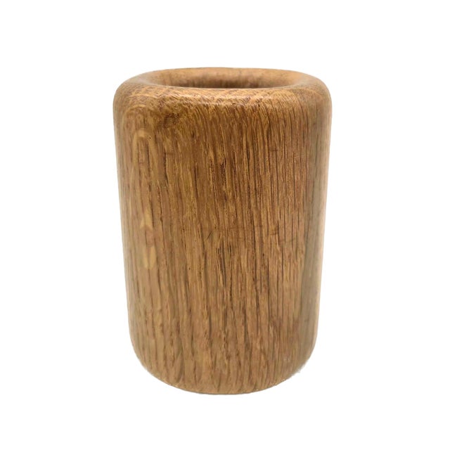 Don Shoemaker 1980s Eldon Woodline 6500 Oak Wood Pencil Holder For Sale - Image 4 of 9