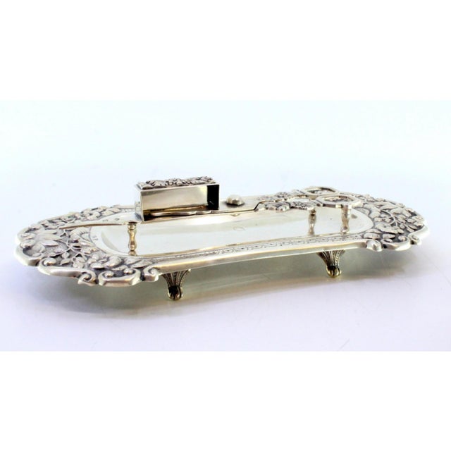 Silver Morrison Tray and Scissors with Revealed Cutouts and Supported by Four Claw-Shaped Feet, Set of 2 For Sale - Image 3 of 8
