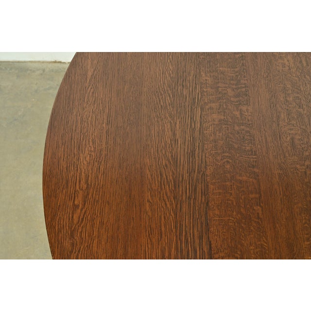Stickley Antique Mission Oak Arts & Crafts Extension Dining Table, Newly Refinished For Sale - Image 10 of 14