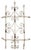 Antique Iron Architectural Door Detail. This item is an antique white-painted wrought iron gate or architectural panel...