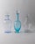 Vintage Blue and Clear Murano Glass Decanters with Stoppers, 1950s, Set of 3 For Sale - Image 6 of 11