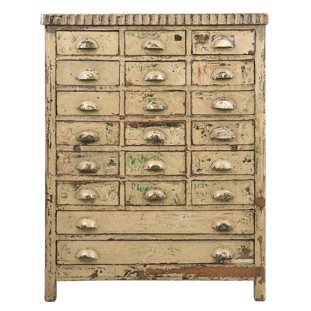 Patinated Teak Chest of Drawers For Sale - Image 4 of 9