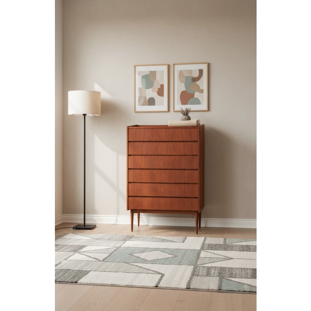 Mid-Century Modern Danish Teak Chest of 6 Drawers, 1960s For Sale - Image 3 of 11