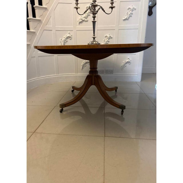 Antique Regency Figured Oval Mahogany Dining Table, 1920s For Sale - Image 14 of 17