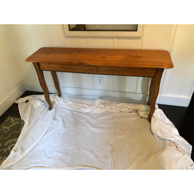 1940s Pine Rustic Console Table For Sale - Image 9 of 9
