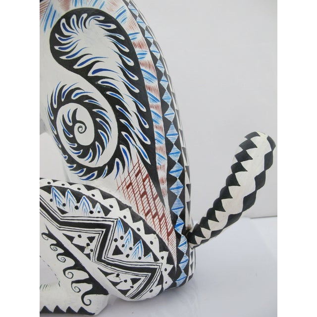 Alebrije Carved Wood Zapotec Bull Dog With Bone Oaxaca Mexico Folk Art Sculpture For Sale - Image 12 of 16
