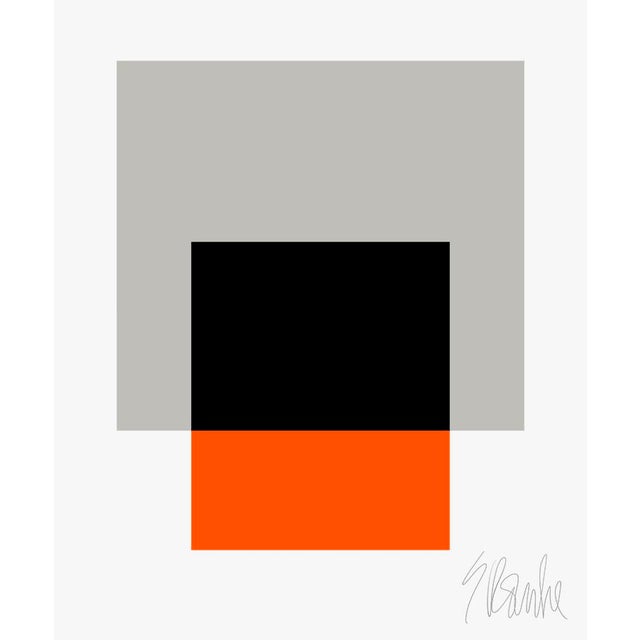 The Interaction of Gray, Black and Orange Fine Art Print 30" X 40" by Liz Roache For Sale In Boston - Image 6 of 6