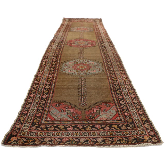 Tribal Late 19th Century Persian Malayer Rug, 03'02 X 12'11 For Sale - Image 3 of 11