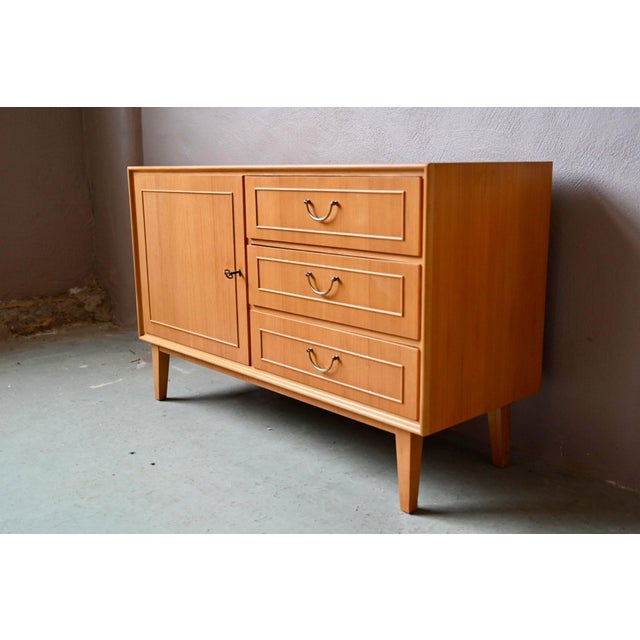 Small Vintage Scandinavian Sideboard in Light Oak, 1960s For Sale - Image 6 of 17