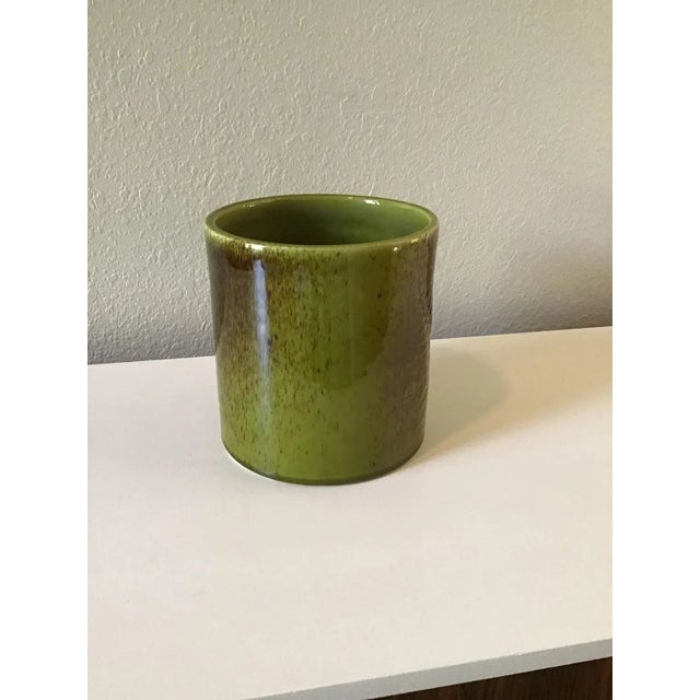 Ceramic Vintage Raymor Italian Green Leaf Planter For Sale - Image 7 of 10