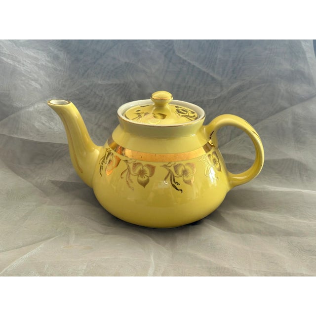 1940s Hall Pottery Teapot For Sale - Image 5 of 11