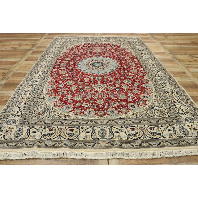 Vintage Persian Nain Rug, 06'08 X 09'08 For Sale - Image 9 of 11