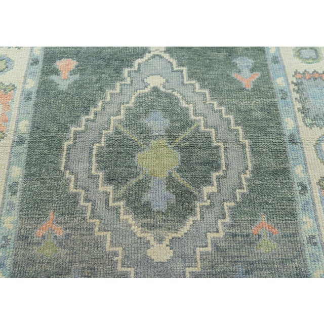 Turkish Turkish Oushak Rug 2'11"x 8' #19146 For Sale - Image 3 of 8
