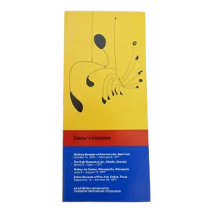 Alexander Calder Exhibition Brochure: Calder's Universe 1976-77 Tour