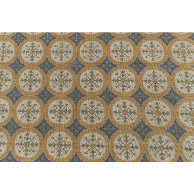 English Doris Leslie Blau Antique Floral Soft Beige Needlework Rug - c. 1940 Portuguese For Sale - Image 3 of 8