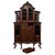 An exceptional 19th-century Queen Anne style walnut display cabinet, distinguished by its impressive proportions,...