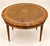 Louis XVI Style Extendable Dining Table in Mahogany, Leather and Brass, 1970s For Sale - Image 3 of 5