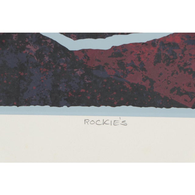 Late 20th Century David Bird Rockies Serigraph Limited Edition Signed Modernist Mountain Range Framed For Sale - Image 5 of 12