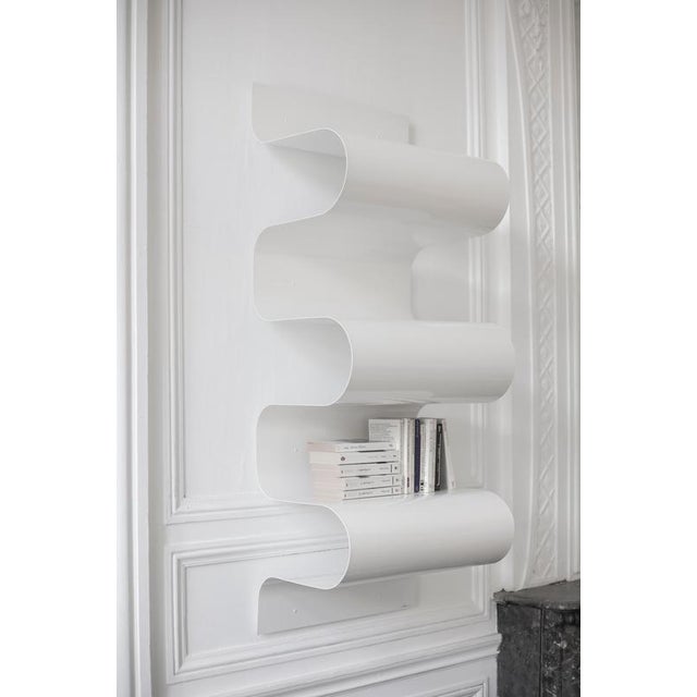 Wave Bookshelf in Powder Coated Aluminium by Julien Vidame For Sale - Image 6 of 9