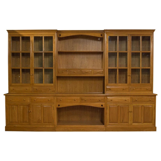 Amber 20th Century Victorian Style Ash Wood Large Cabinet For Sale - Image 8 of 8