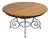 Ethan Allen Maison Cherry and Wrought Iron Dining Table For Sale