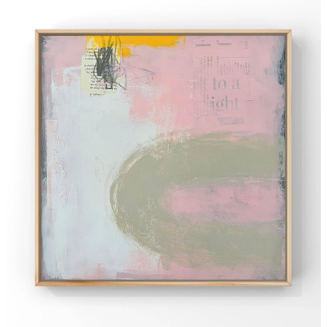 "Fondant" Contemporary Original Abstract Painting on Paper For Sale - Image 4 of 4