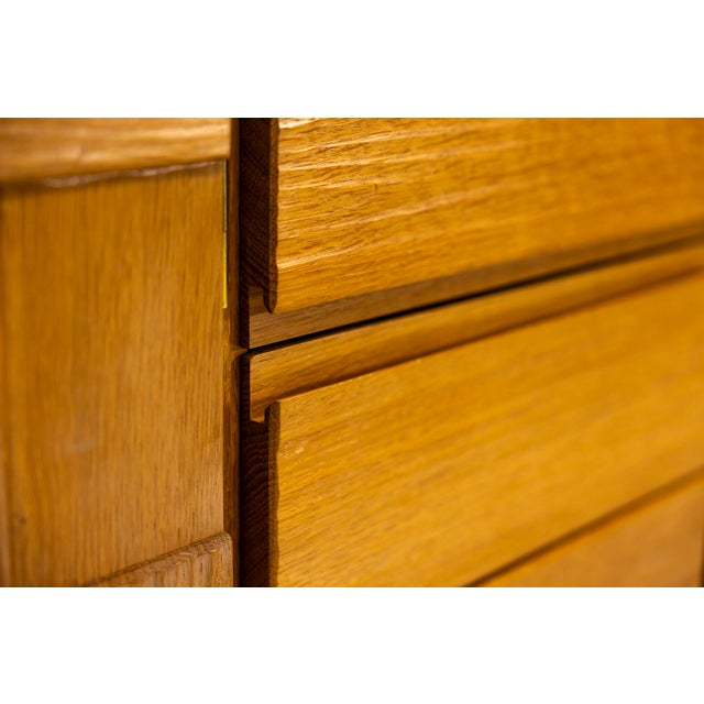 Brutalist Sideboard in Oak, 1980s For Sale - Image 9 of 12