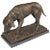 20th-Century French Dark Brown Bronze Dog Sculpture For Sale
