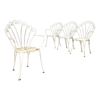 Lacquered Iron Garden Chairs For Sale