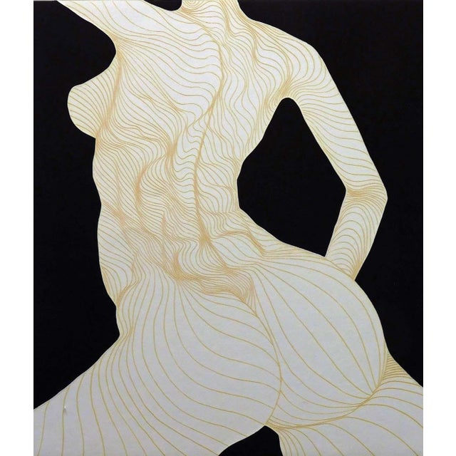 "Cote Pile" red Original Limited Edition Etching on Paper by Guillaume Azoulay Hand signed &titled by the artist Paper...