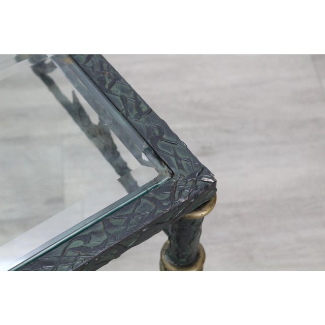 Mid Century Brass & Metal Coffee Table For Sale - Image 11 of 12