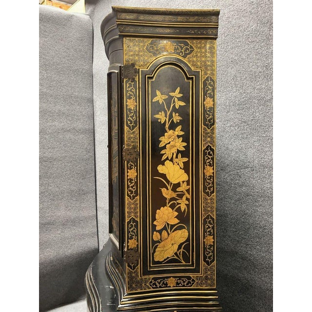 Black Lacquer Chinoiserie Cabinet For Sale In San Diego - Image 6 of 17