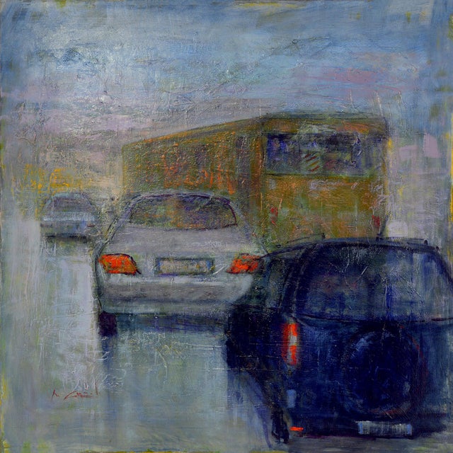 Renato Criscuolo, Neapolis, Urban Landscape, Oil on Canvas, 2008 For Sale