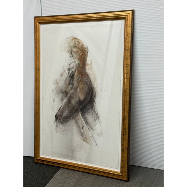 Abstract Expressionist Nude Figure Drawing, Framed For Sale - Image 4 of 11