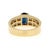 Contemporary 18k Yellow Gold Diamond & Sapphire Channel Ring For Sale - Image 3 of 4