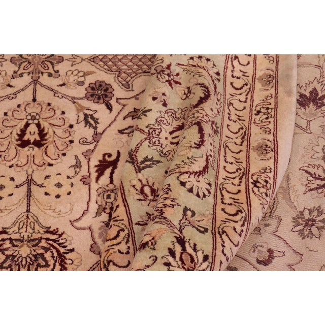 Textile 1990's Agra 2 Pak-Persian Gold/Green Wool Rug - 9'2'' X 12'1'' For Sale - Image 7 of 9