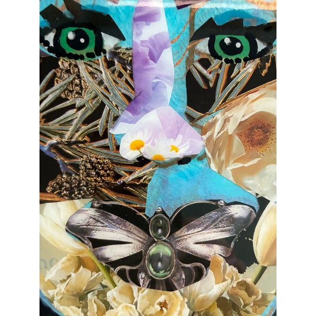 From green, Beauty Blooms...this mixed media piece by California artist Adria Becker features flowers, leaves, and a...