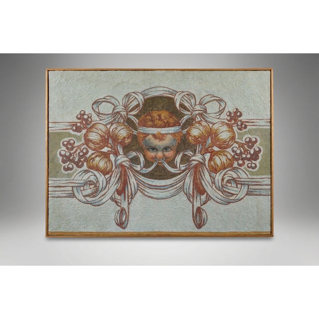Blue Frescoes, Originals on Canvas, 1950s, Canvas For Sale - Image 8 of 17
