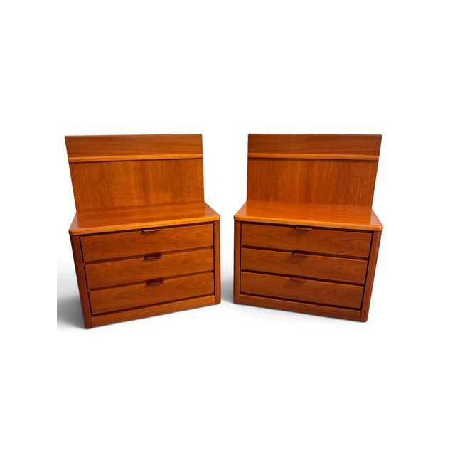 Vintage Cherry Wood Chest of Drawers from Hülsta, 1980, Set of 2 For Sale - Image 13 of 13
