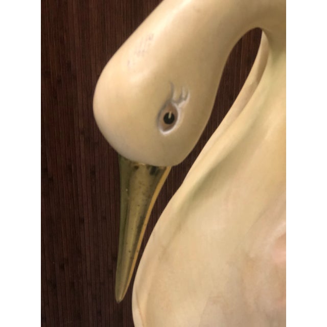 Large Hand Carved Wooden Swan Sculpture | Floor Standing For Sale In Fayetteville, AR - Image 6 of 12