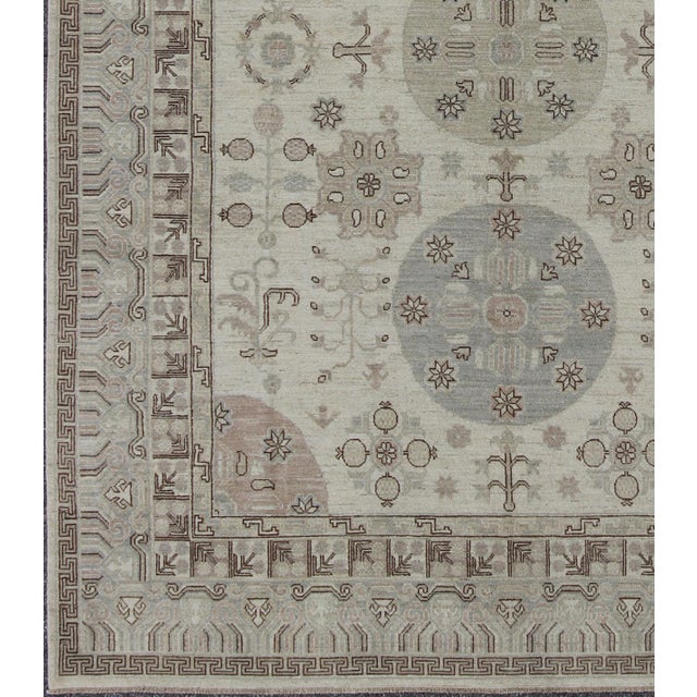 Khotan Design Rug With Circular Medallions by Keivan Woven Arts For Sale In Atlanta - Image 6 of 7