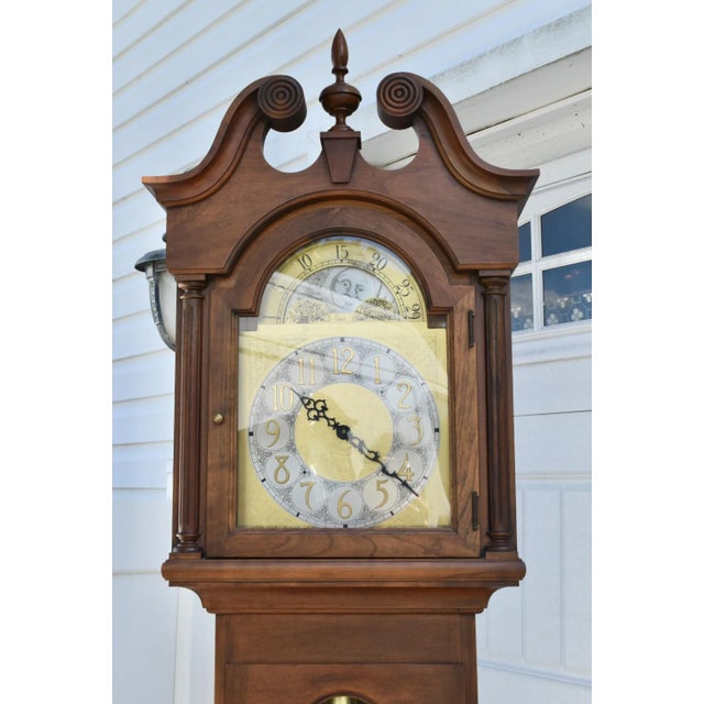 Vintage (1977) Grandfathers Clock has a Traditional Style. The Wood is Mahogany. The Company is Colonial of Zeeland CO. It...
