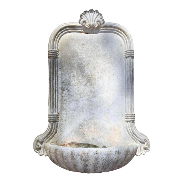 Late 20th Century Shell Cast Stone Fountain Planter For Sale