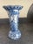 Asian Pair of Blue Ceramic Vases For Sale - Image 3 of 4