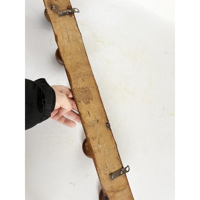 Wooden Coat Rack, France, 1940s For Sale - Image 9 of 11