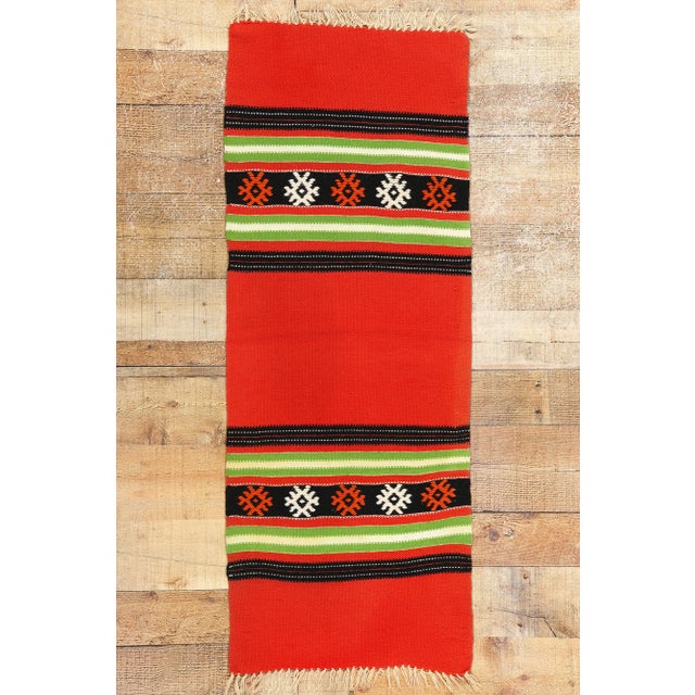 Vintage Red Cretan Greek Kilim Rug - 01'06 X 03'11 For Sale - Image 10 of 10