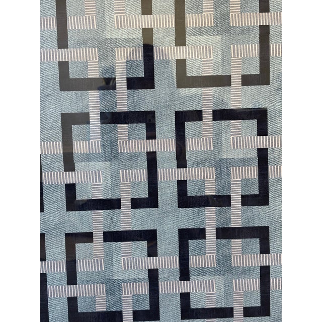 Contemporary Denim Celtic Patterned Framed Print For Sale - Image 4 of 4