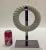 Small Modern Carved White Marble Ring Sculpture For Sale - Image 4 of 5