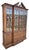 1980s Ethan Allen Breakfront Georgian Court Display Hutch China Cabinet Chippendale For Sale In Philadelphia - Image 6 of 16