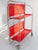 Plastic Mid-Century Modern Red Foldable Bar Cart with Chrome Metal, 1960s For Sale - Image 7 of 9